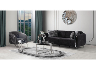 Modern Sofa Garnitur 2 Stéck Wunnzëmmer Luxus Sofa Garnitur 3+1 Sëtz Miwwelen