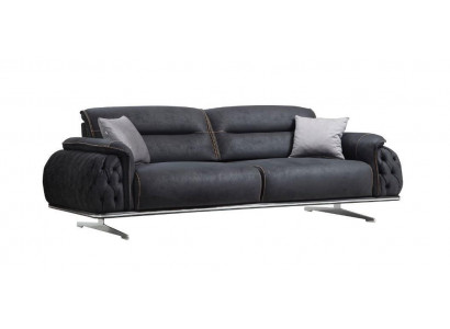 Perfekt flaacht 3-Sëtzer Sofa fir Wunnzëmmer Textil Polster Miwwelen nei Luxus