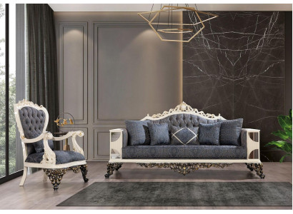 Sofagarnitur 3+1Sëtzer Set Design Sofas Polster Couche Relax Klassesch Sofa nei