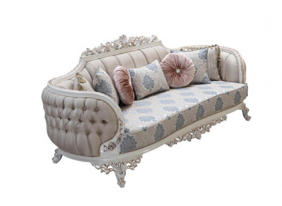 Chesterfield 3-Sëtzer Designer Sofa Luxus Polstersofa Couchen Stoff Textil Nei