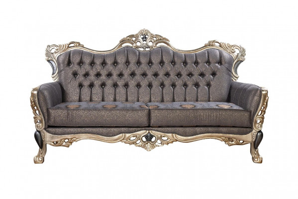 Klassesch Sofa 3 Sëtzer Polstersofa wäiss Textill Sëtz Design Canapé Sofa Stoff