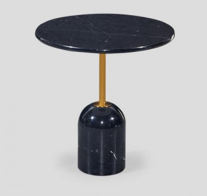 Schwaarzen Säitendësch Wunnzëmmer Dëscher Modernes Ronnes Design Konsoledësch