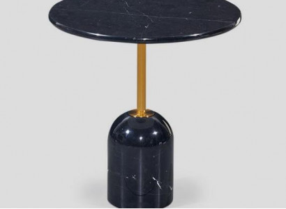 Schwaarzen Säitendësch Wunnzëmmer Dëscher Modernes Ronnes Design Konsoledësch