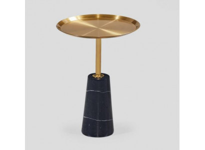 Designer schwaarze Bäistell-Dëscht aus Marmor Miwwelen Luxus Wunnzëmmer.