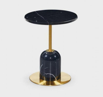 Designer schwaarzen Dësch fir d'Couch Niewendësch Wunnzëmmer Luxus Miwwel Dësch