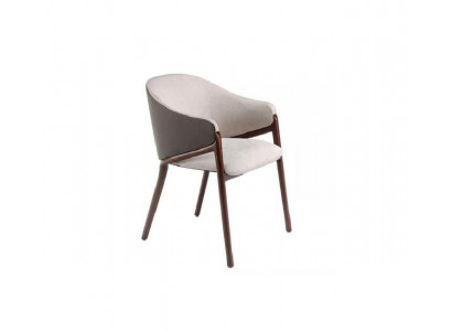 Designer Taupe Iesszëmmer Stull, Holzgestell Luxus Polster Eenzelstull.