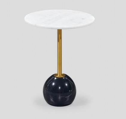 Schwaarz-wäissen Niewentësch Marmor Miwwelen Designer Wunnzëmmer Couchtischen