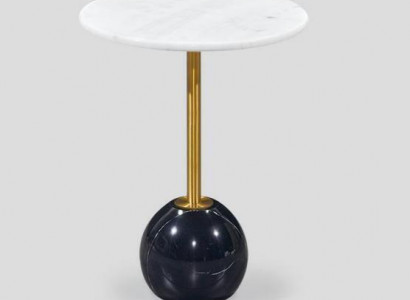 Schwaarz-wäissen Niewentësch Marmor Miwwelen Designer Wunnzëmmer Couchtischen