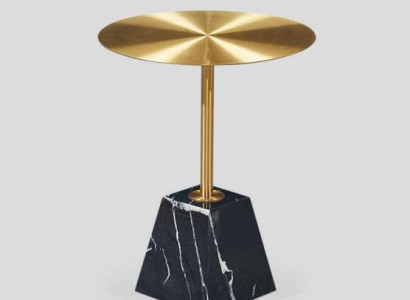 Ronnen schwaarzen Kaffisdësch Luxus Wunnzëmmer Säitentischen Bäistelltisch