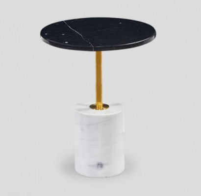 Schwaarze Ronne Säitentafel Luxus Dësch Rond Wunnzëmmer Dëschluchten