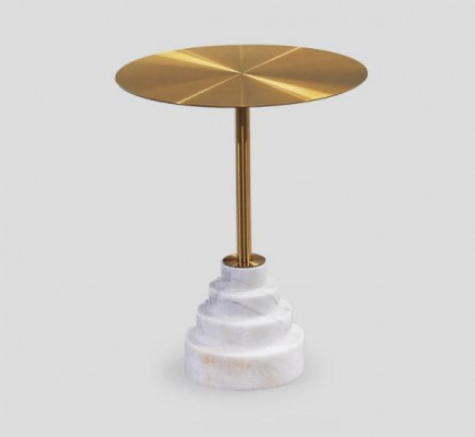 Modernen Couchtisch Luxus Metallsdësch Niewendëscher Stotzëmmer Ronnen nei