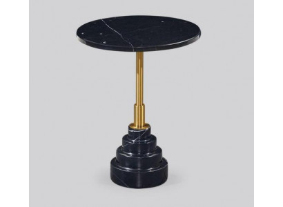 Niewendëscher Dëscher Wunnzëmmer Ronn Modern Schwaarz Couchtisch Luxus Marmor Dësch