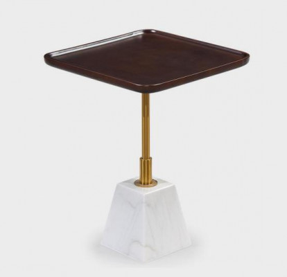 Wäiss-Brongen Metallsdësch Designer Niewendëscher Luxus Salondëscher Neien