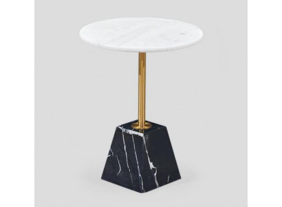Designer Ronn Ofstellpiedestal Luxus Marmor Säitentafelen Stilvoll Miwwelen