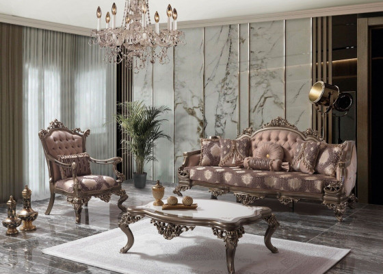 Polstersofa Chesterfield Garnitur Sofagarnitur Stoff Sofa Beige Set Canapé