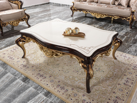 Wunnzëmmerdësch Couchtisch Bäistelltësch Konsole Beige Holz Dësch