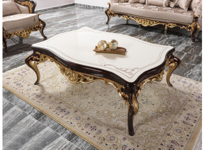 Wunnzëmmerdësch Couchtisch Bäistelltësch Konsole Beige Holz Dësch