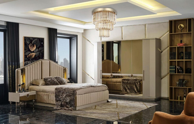 Luxusbett Italieneschen Stil Design Miwwelen Schlofzëmmer Better Duebel