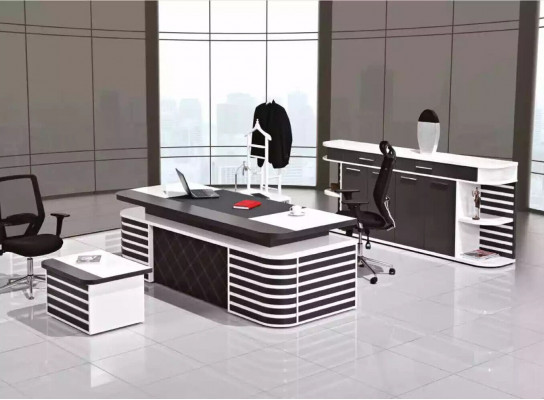 Wäiss Büro-Miwwelen Aarbechtszëmmer-Miwwelen Komplett Set Büro Modern Miwwelen