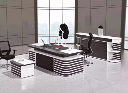 Wäiss Büro-Miwwelen Aarbechtszëmmer-Miwwelen Komplett Set Büro Modern Miwwelen