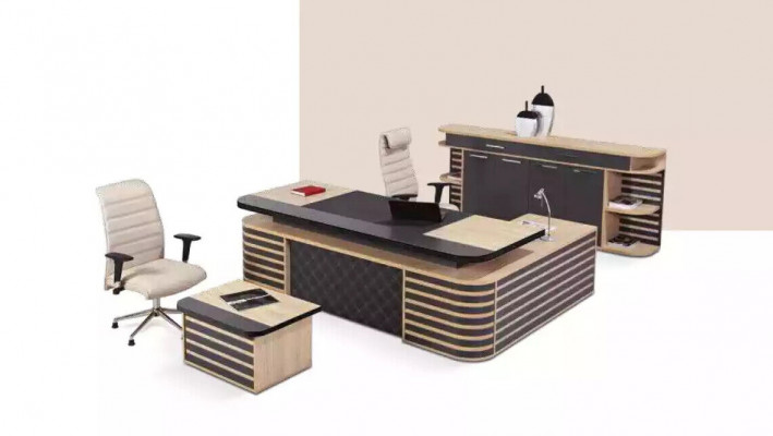 Wäiss Büro-Miwwelen Aarbechtszëmmer-Miwwelen Komplett Set Büro Modern Miwwelen