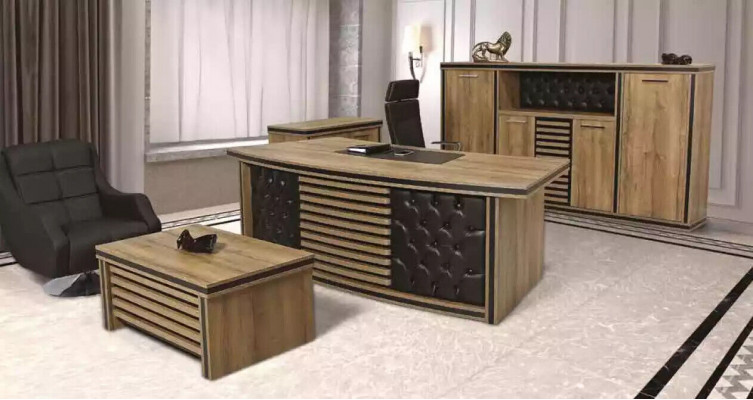 Komplett Büro-Set Schreifdësch Bëroschaf Canapé-Dësch Designer Miwwelen