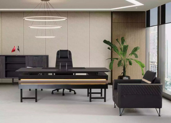 Eckschreifdësch Büroschaf Cofferdësch Modern Büro Miwwelen Luxus Design