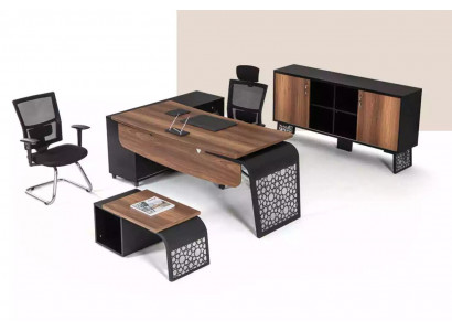 Modern Bürosmöbel-Set Aarbechtsplazgestaltung Eckbüroschaf Kommod