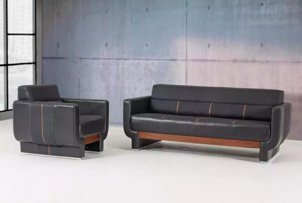 Modern Büro Miwwelen Luxus Komplett Aarbechtszëmmer Set Dräisëtzer Sessel