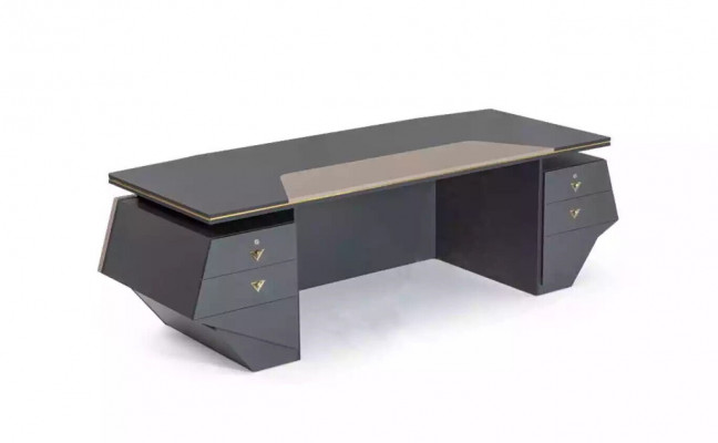 Modern Büroamëbel Designer Miwwelen Schreifdësch Akteschaf
