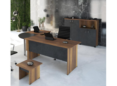 Computermiwwelen Schafftisch Büroplaze Eckbüroschafftisch 3tlg Holz Set Gro