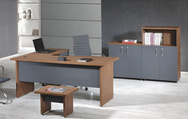 Garnitur Büro Eckbüro Schreifmöbel Schaf 4tlg Holz Gro