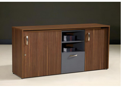 Büroschränk Schreifdësch 2 an 1 Funktiounsschaf Dësch Holz Braun Nei