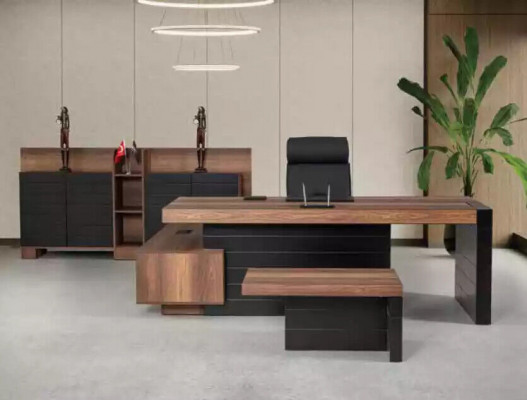 Eckschierftisch 240cm Dësch Miwwel Büro Büromiwwel Designer Schierftisch