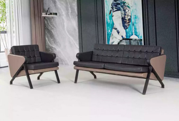 Modern Sofa Garnitur Luxus Zweesëtzer Fotell Polster Design Aarbechtsmiwwelen