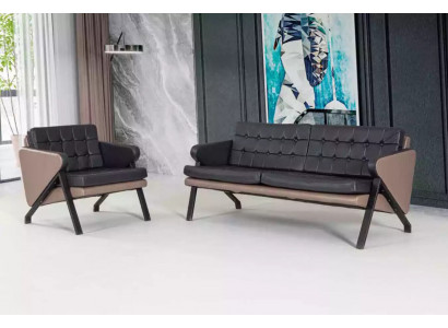 Modern Sofa Garnitur Luxus Zweesëtzer Fotell Polster Design Aarbechtsmiwwelen