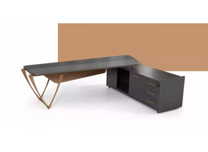 Büro Miwwelen Eckschreifdësch mat Schiefen Modernt Aarbechtszëmmer Dësch