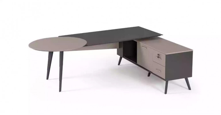 Modern Büro Set Aarbechtszëmmer Komplett Designer Schreifdësch Miwwelen