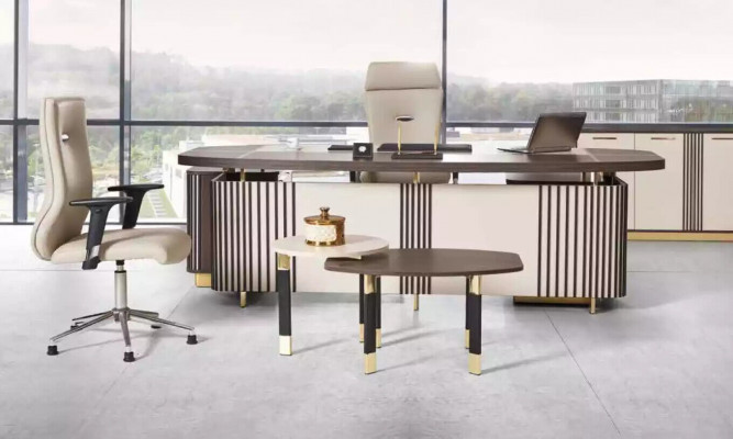 Ovale Schreifdësch Dësch 250x165 Luxus Dëscher Eckschreifdëscher Büro Miwwelen