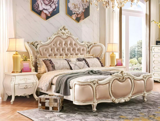 Schlofkummermiwwelen Bett 2x Nuetsdëscher Luxus-Set Nei klassesch Miwwelen 3 Stéck