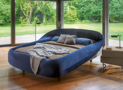 Blo hallekronneggt Duebelbett Designer Better Schlofzëmmer Luxus Miwwelen