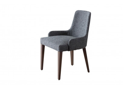 Exklusiv gro Stull mat brongen Holzféiss Design Iesssall Neierung