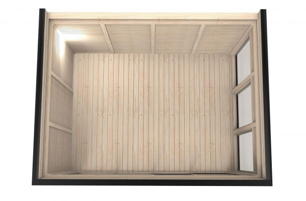 Campinghaus Holzhaus Gaardenhaus Camping Haischen Fäerdechshaus 464cm