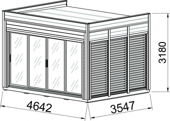 Campinghaus Holzhaus Gaardenhaus Camping Haischen Fäerdechshaus 464cm