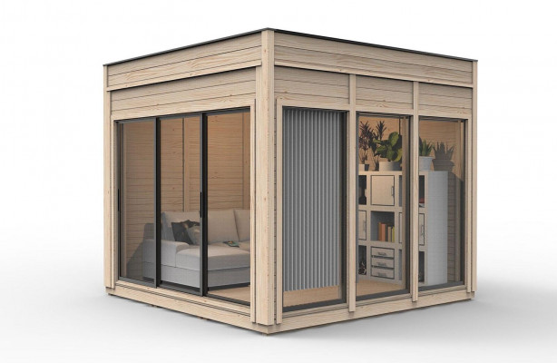 Campinghaus Gaarden Haus Holzhaus Vakanzhaus Gaardenhaus Haischen 354x354x318