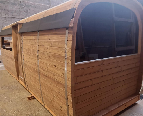 Holzsauna Baussesauna Holz Kieferholz Saunahaus Sauna Haischen Haus
