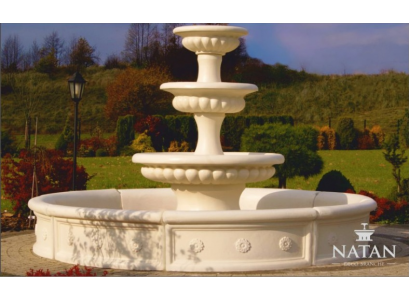 Becken fir Zéierbrunnen Skulptur Sprangbur Brunn Gaart Fontaine Weier Nei