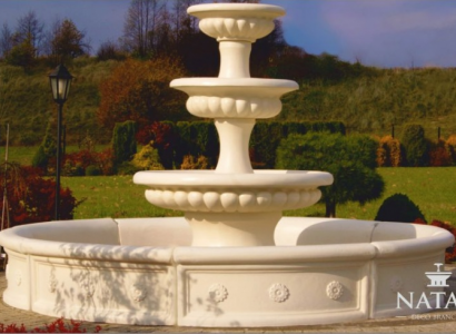 Becken fir Zéierbrunnen Skulptur Sprangbur Brunn Gaart Fontaine Weier Nei
