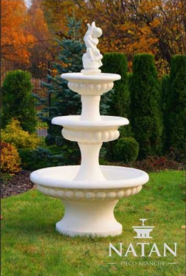 Dekorative Zierbrunnen Springbrunnen 186cm Skulptur Brunnen Gaart Dekoratioun Fontaine Waasserlach Nei