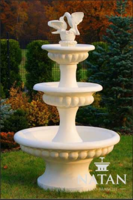Dekorative Quellbrunn Skulptur Brunn Deko 186cm Gaart Fontan Weiher Nei